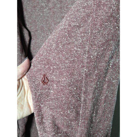 Volcom Mens Maroon Marls Long Sleeve Button Shirt Size XL Fall Winter Casual - Picture 4 of 13